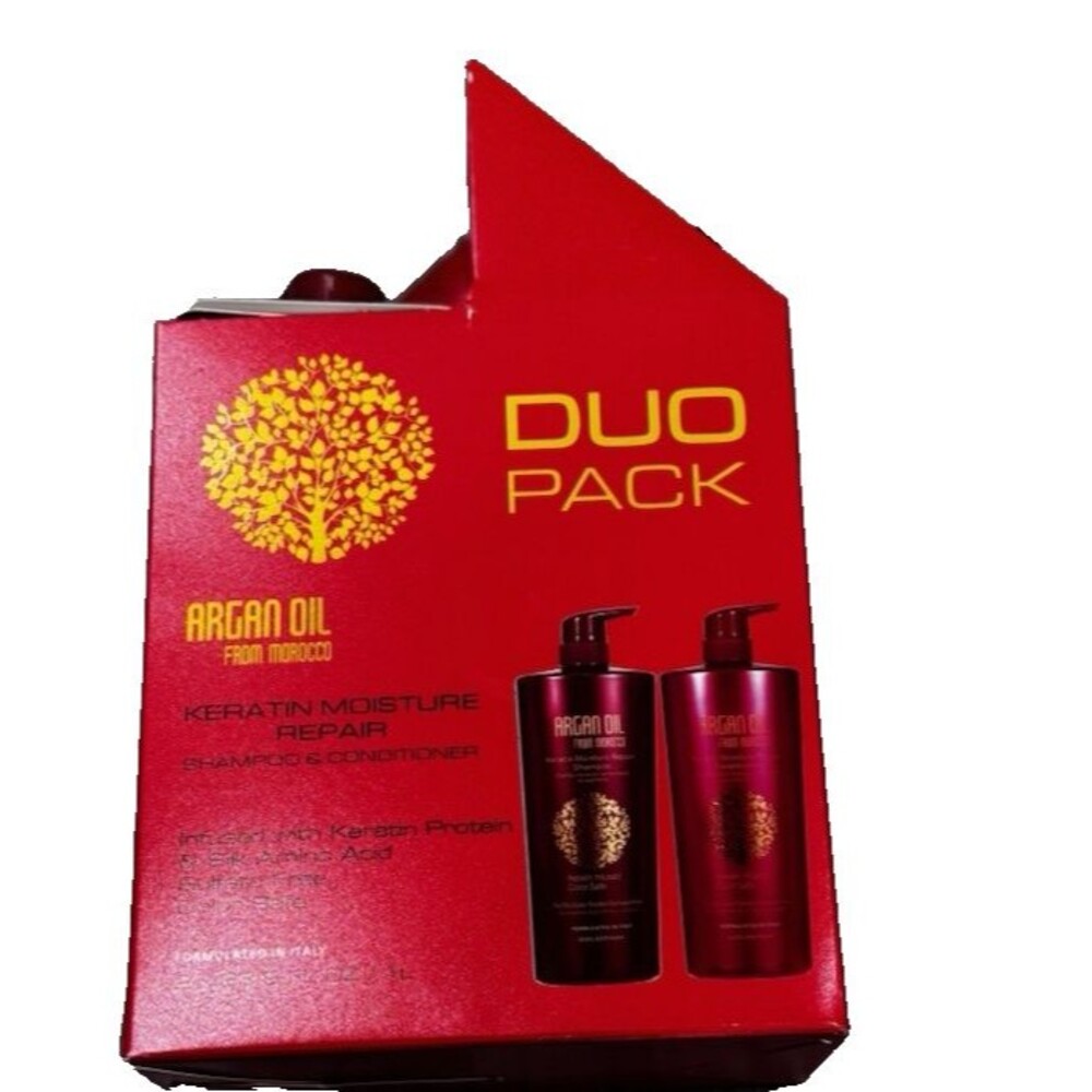 Argan Oil Keratin Moisture Repair Shampoo & Conditioner Duo 1 L